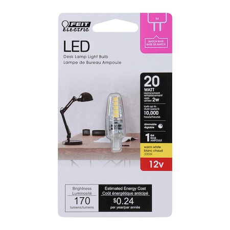 Feit Led 2-Pin Base 2W Sw BP20G4/830/LED